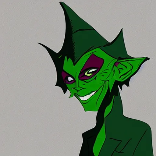 Prompt: jesse eisenberg as pointy eared green goblin