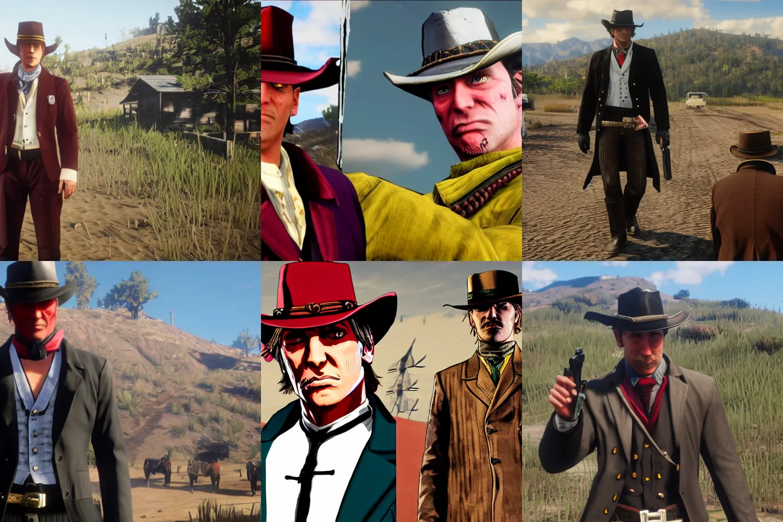 Prompt: Kira Yoshikage in Red Dead Redemption 2