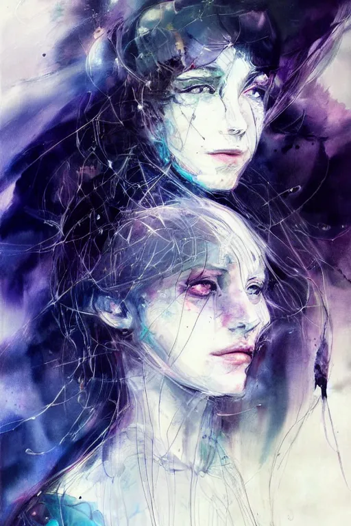 Image similar to scifi futuristic raven bird art by agnes cecile, beautiful, soft, smooth