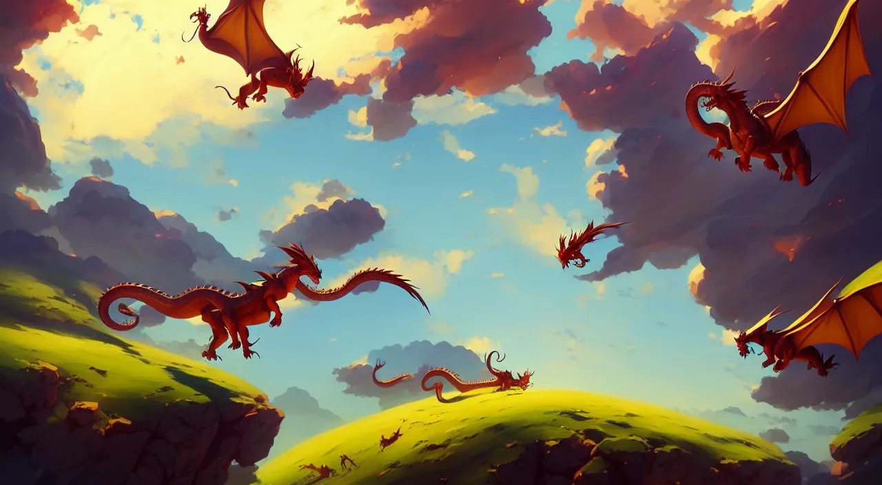 Image similar to dragons flying above green pastures, in marble incrusted of legends official fanart behance hd by jesper ejsing, by rhads, makoto shinkai and lois van baarle, ilya kuvshinov, rossdraws global illumination