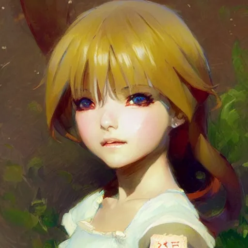 Image similar to cute anime girl faces, chibi art, painting gaston bussiere, craig mullins, j. c. leyendecker