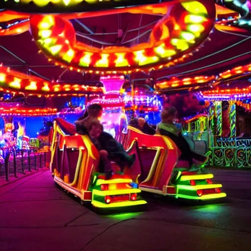 Image similar to dark ride in a amusement park