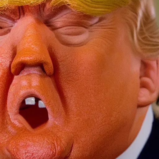 Prompt: donald trump as an actual cheeto, high - res, close - up, varying angles,