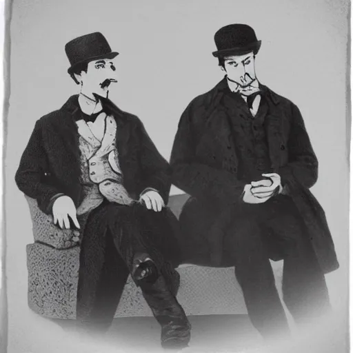 Image similar to b & w portrait of sherlock holmes and dr. watson, the adventure of the speckled band