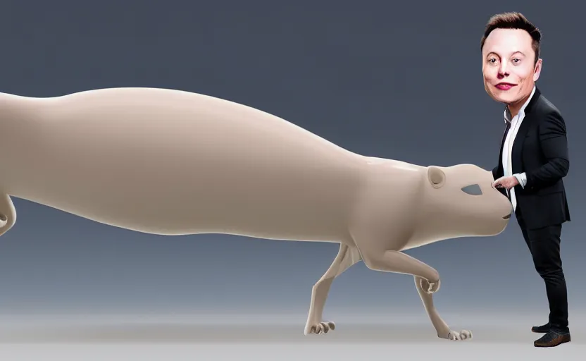 Image similar to Elon musk as an anthropomorphic animal, 4k, full body