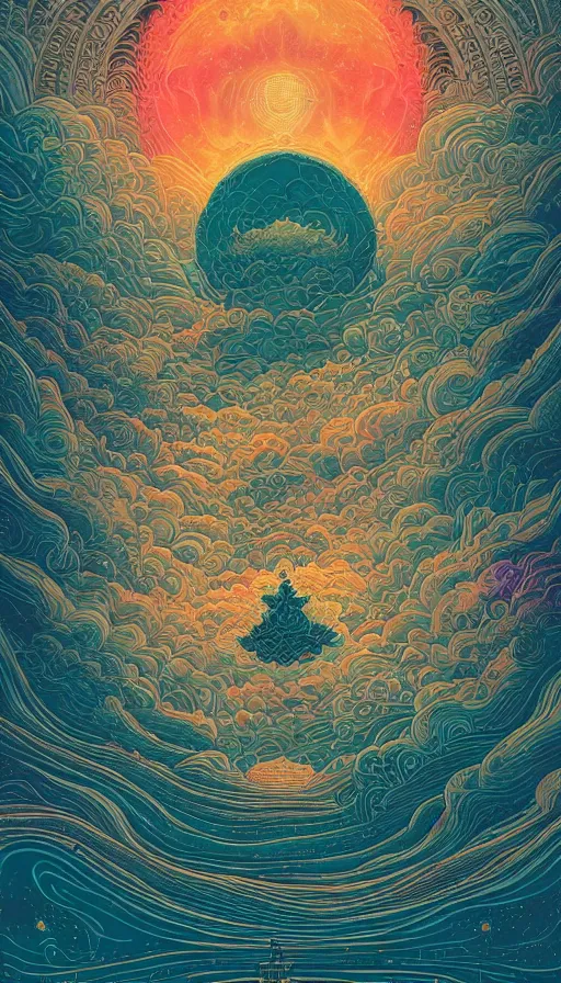 Image similar to the psychedelic journey of the cosmic time travellers travelling through cosmic cloudscapes, futurism, dan mumford, victo ngai, kilian eng, da vinci, josan gonzalez