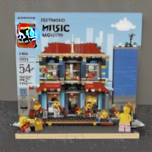 Prompt: music festival lego set