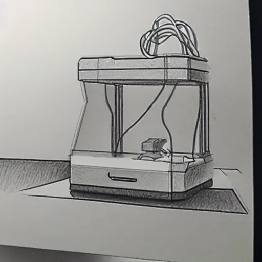 pencil sketch of a 3 d printer  Stable Diffusion  OpenArt