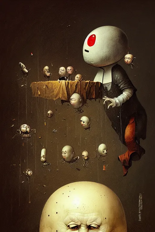 Image similar to hieronymus bosch, greg rutkowski, anna podedworna, painting of humpty dumpty