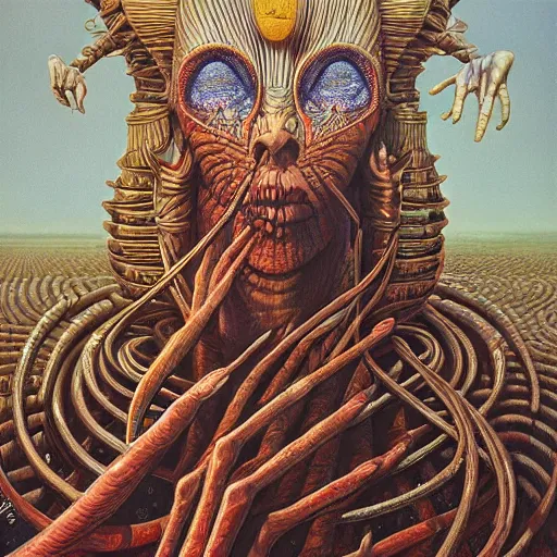 Image similar to the queen of pluto by jacek yerka, alex gray, zdzisław beksiński, dariusz zawadzki, jeffrey smith and h.r. giger, oil on canvas, 8k highly professionally detailed, trending on artstation