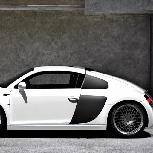 Prompt: 2000 Volkswagen Beetle, 2009 Audi R8, Hummer H1, combined altogether, photography, HD