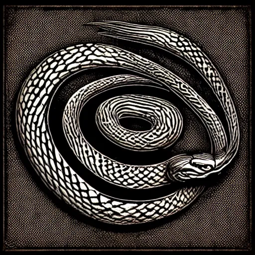 Prompt: ( s sign ) with snake texture. joe fenton. very sharp, extreme high detail