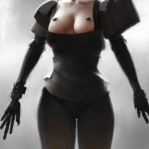 Image similar to 2B nier automata, anatomy, only two hands, highly detailed, digital painting, artstation, concept art, smooth, sharp focus, illustration, Unreal Engine 5, 8K, art by art by artgerm and greg rutkowski and edgar maxence