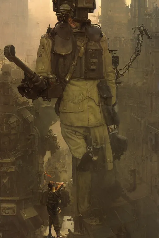 Image similar to dieselpunk military walkie - talkie, radio device, product lighting, painted by ruan jia, raymond swanland, lawrence alma tadema, zdzislaw beksinski, norman rockwell, jack kirby, tom lovell, alex malveda, greg staples