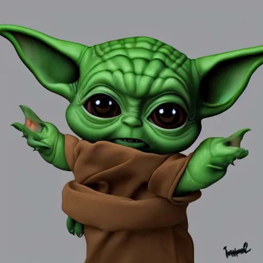 Prompt: Baby Yoda as a gangster, made by Randy Bishop, trending on artstation, 8k, hyperdetalied,