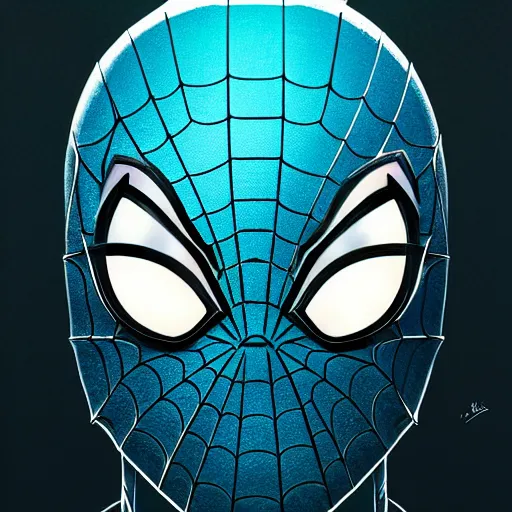 Image similar to face icon stylized minimalist spider - man, loftis, cory behance hd by jesper ejsing, by rhads, makoto shinkai and lois van baarle, ilya kuvshinov, rossdraws global illumination