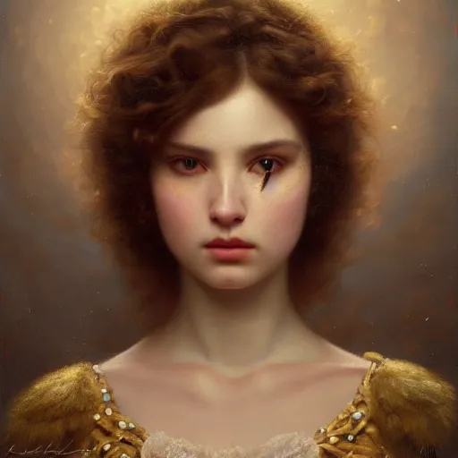 Prompt: highly detailed oil painting | very intricate | cinematic lighting | award - winning | super cute fluffy chick | by roberto ferri, by tom bagshaw, by j. c. leyendecker and klimt, beautiful cinematic light, american romanticism, by austin osman spare, artstation, cgsociety, official art, octane