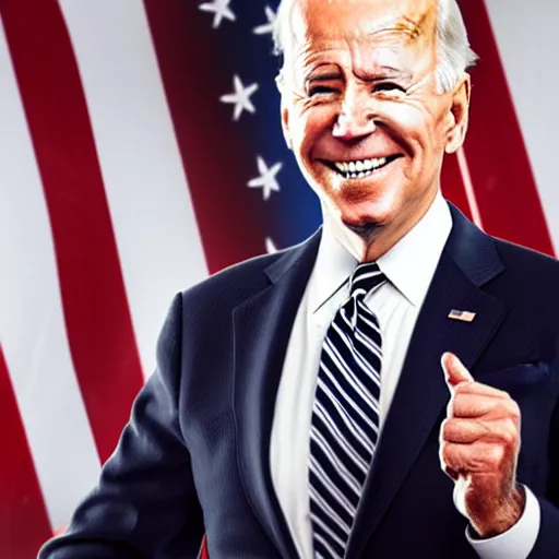 Prompt: a portrait of joe biden in the style of a gta loading screen