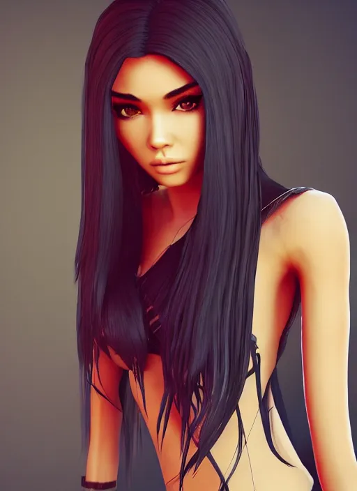 Image similar to Madison Beer as a video game character, digital art, unreal engine, unreal engine render, blender render, render, 4k, coherent