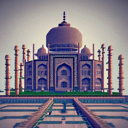 Image similar to the taj mahal voxel art