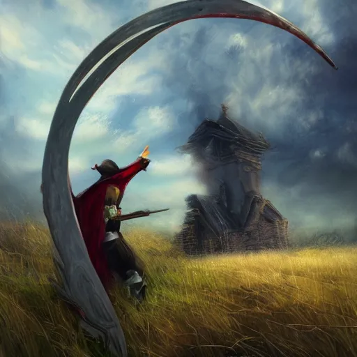 Image similar to scythe, fantasy