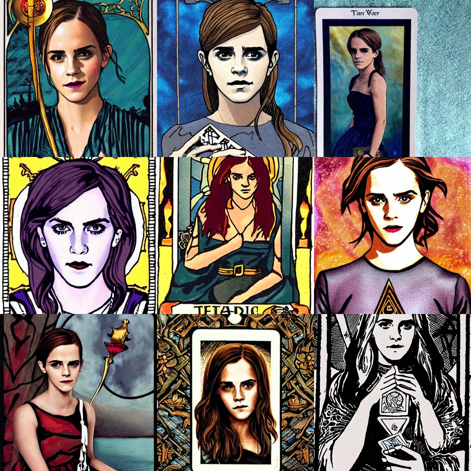 Image similar to Tarot card of Emma Watson