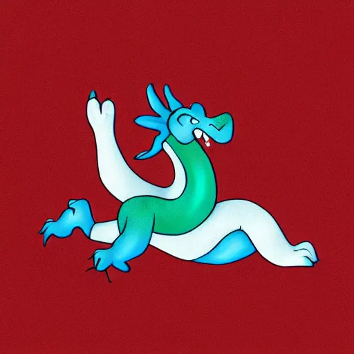 Image similar to hand-painted sculpted isometric dragon, cartoon-style, stylized render, zoomed out view, white background
