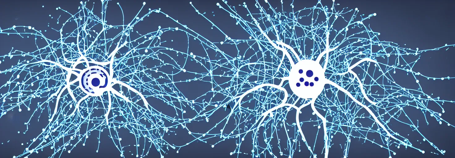 Image similar to artificial intelligence draws neuronet