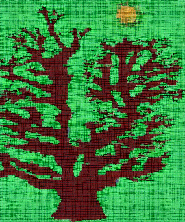 Image similar to video game tree pixelated full tree