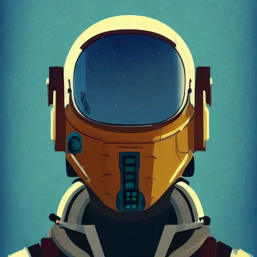 Prompt: a beautiful portrait of a space bounty hunter by Wes Anderson trending on Artstation