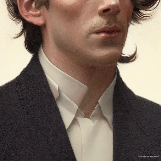 Prompt: portrait of a hairsuit man, cliffs, intricate, elegant, highly detailed, digital painting, artstation, concept art, smooth, sharp focus, illustration, art by artgerm and greg rutkowski and alphonse mucha and william - adolphe bouguereau