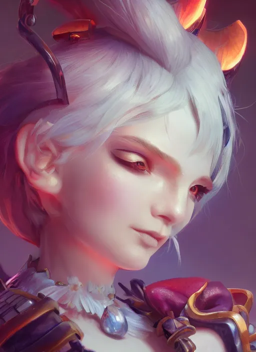 Image similar to poppy, from league of legends, au naturel, hyper detailed, digital art, trending in artstation, cinematic lighting, studio quality, smooth render, unreal engine 5 rendered, octane rendered, art style by klimt and nixeu and ian sprigger and wlop and krenz cushart