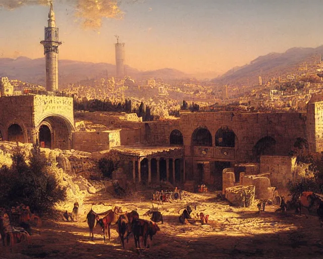 Image similar to vision of jerusalem by adolf hiremy hirschl