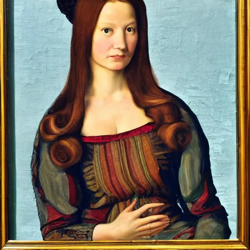 Prompt: Portrait of Natalie Wynn, renaissance painting