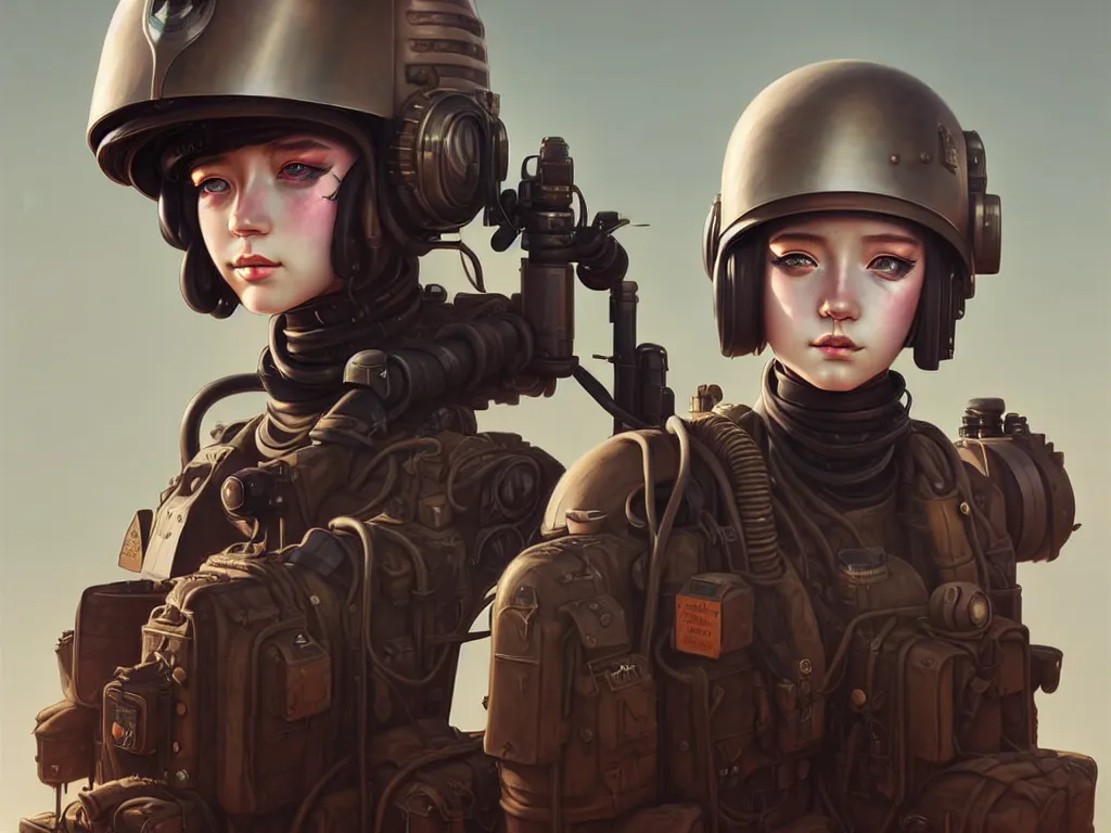 Image similar to portrait of dieselpunk blackpink jisoo soldier girl, helmet, desert, armored, highly detailed, digital painting, face detail, sharp focus, art, illustrations by loish and ayanamikodon and irakli nadar and rossdraws and wlop