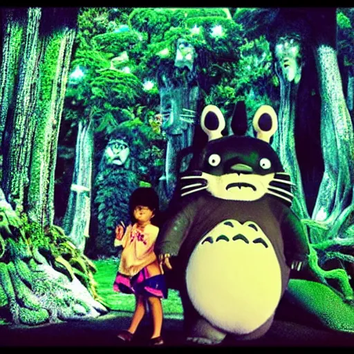 Image similar to “ animatronic stage show with totoro ”