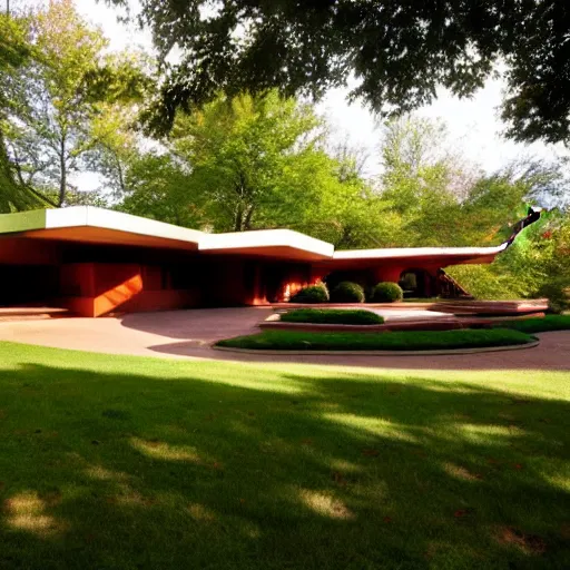 Image similar to a cubist frank lloyd wright house