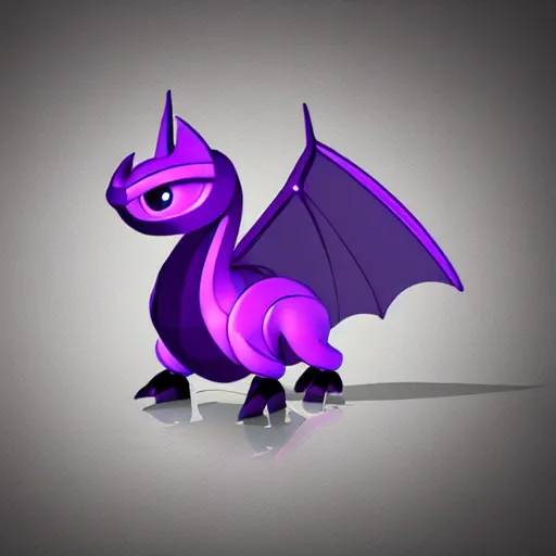 Prompt: Very cute robotic purple dragon, 2d minimalism,simple figures, digital art