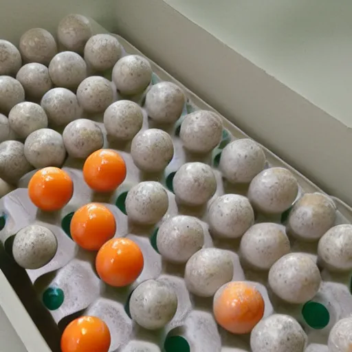 Prompt: we're careful about orange ping pong balls because people might think they're fruit