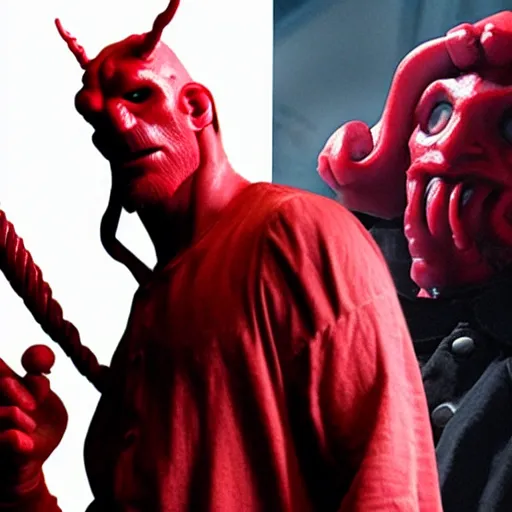 Image similar to twizzlers!!!! hellboy, movie still