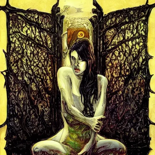 Image similar to neil gaiman gothic art modern, highly detailed, surreal