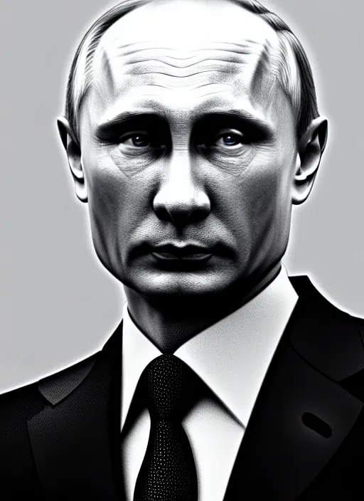 Prompt: photo of vladimir putin as a kremlin dictator in the style of stefan kostic, realistic, half body shot, sharp focus, 8 k high definition, insanely detailed, intricate, elegant, art by stanley lau and artgerm, foggy backgeound