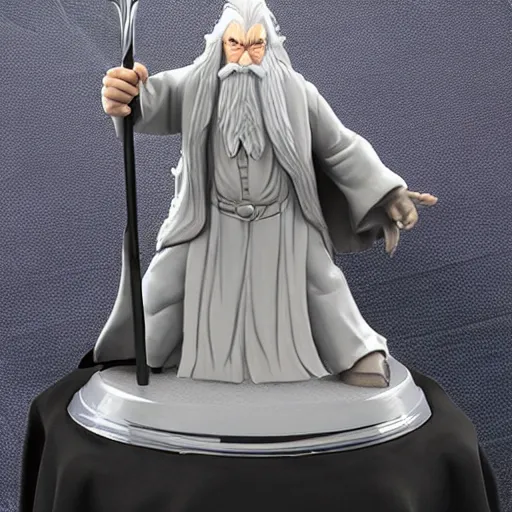 Prompt: gandalf, style of a super smash brothers trophy