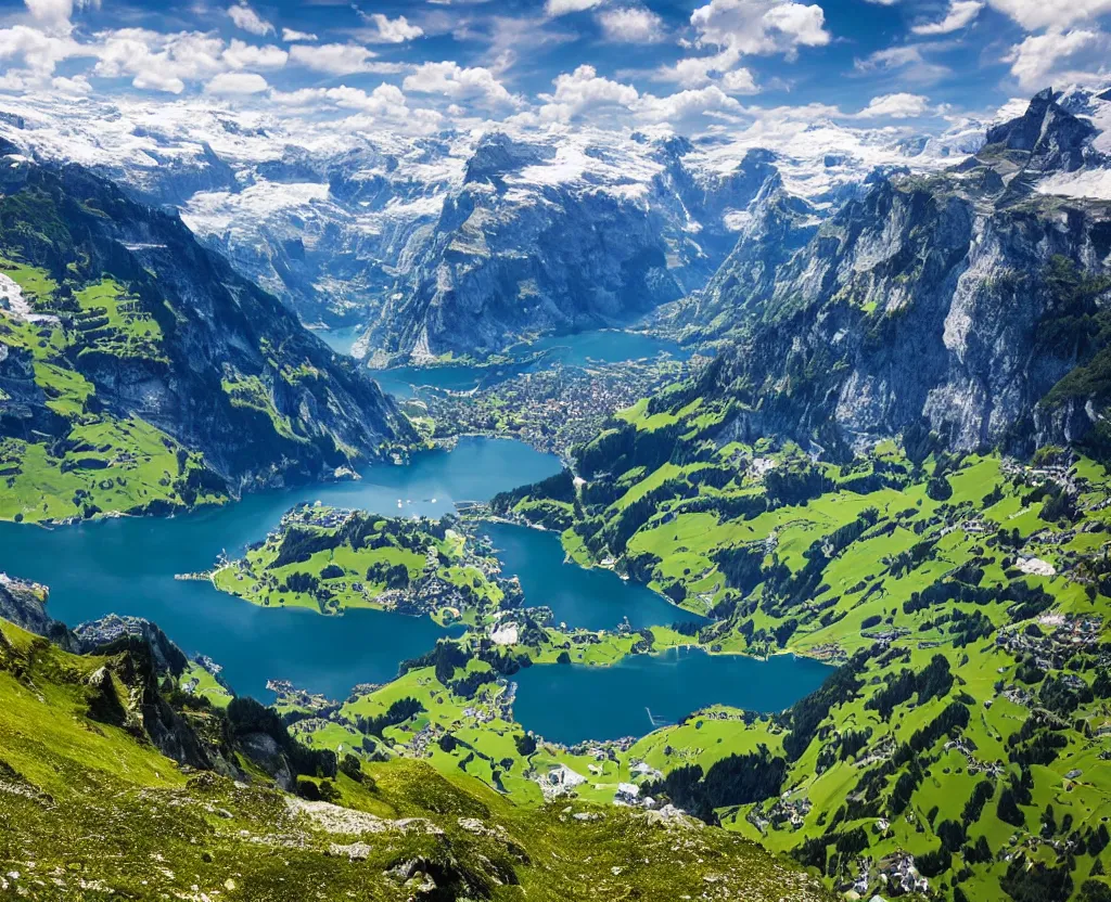 Image similar to Amazing Switzerland Landscape that are out of this world 8k