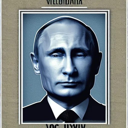 Image similar to vladimir putin in style of hoi 4 portrait