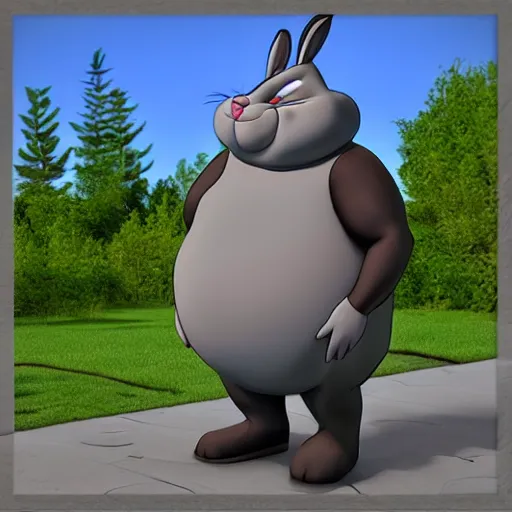 Image similar to Big chungus, Obese Bugs Bunny, super detailed, micro details, realism, HDR photo, 16k