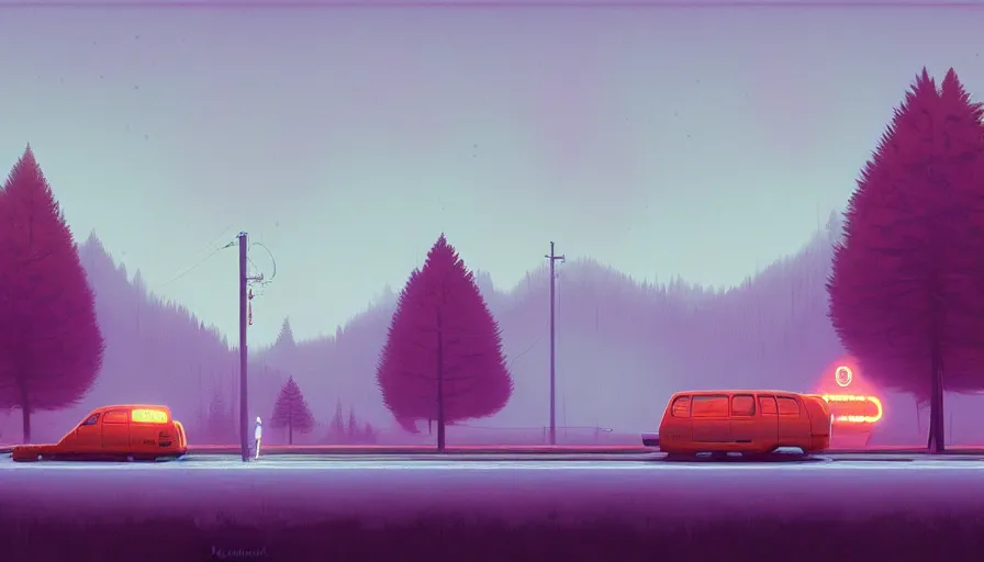 Image similar to the two complementary forces that make up all aspects and phenomena of life, by simon stalenhag