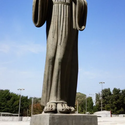 Image similar to giant concrete statue of Christ