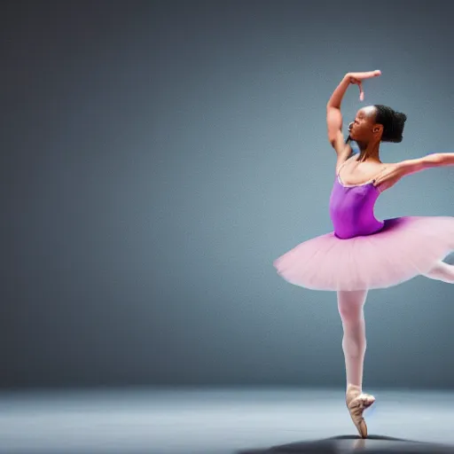 Image similar to Samuel L. Jackson as a ballerina, dancing gracefully, 4k, high details, studio lighting