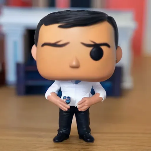 Prompt: A funko pop of president Pedro Sánchez